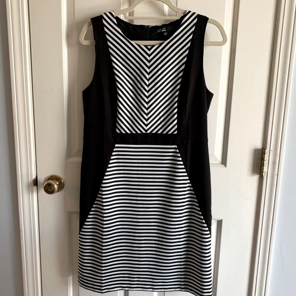 Black and White Striped Dress